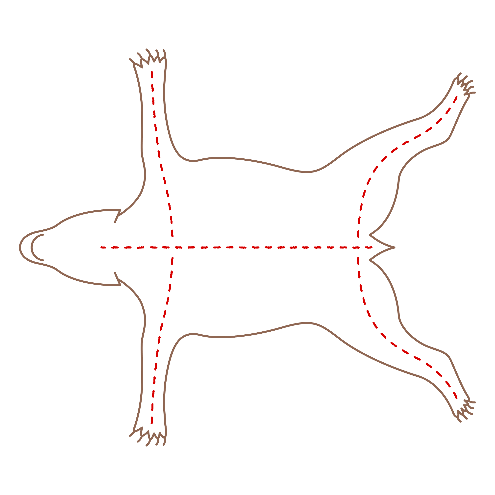 Bear Skinning Diagram